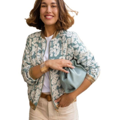 Casual Jacket Slim-fit Zipper Printed Jacket