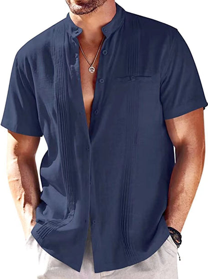 Men's Short-sleeved Casual Shirt Top