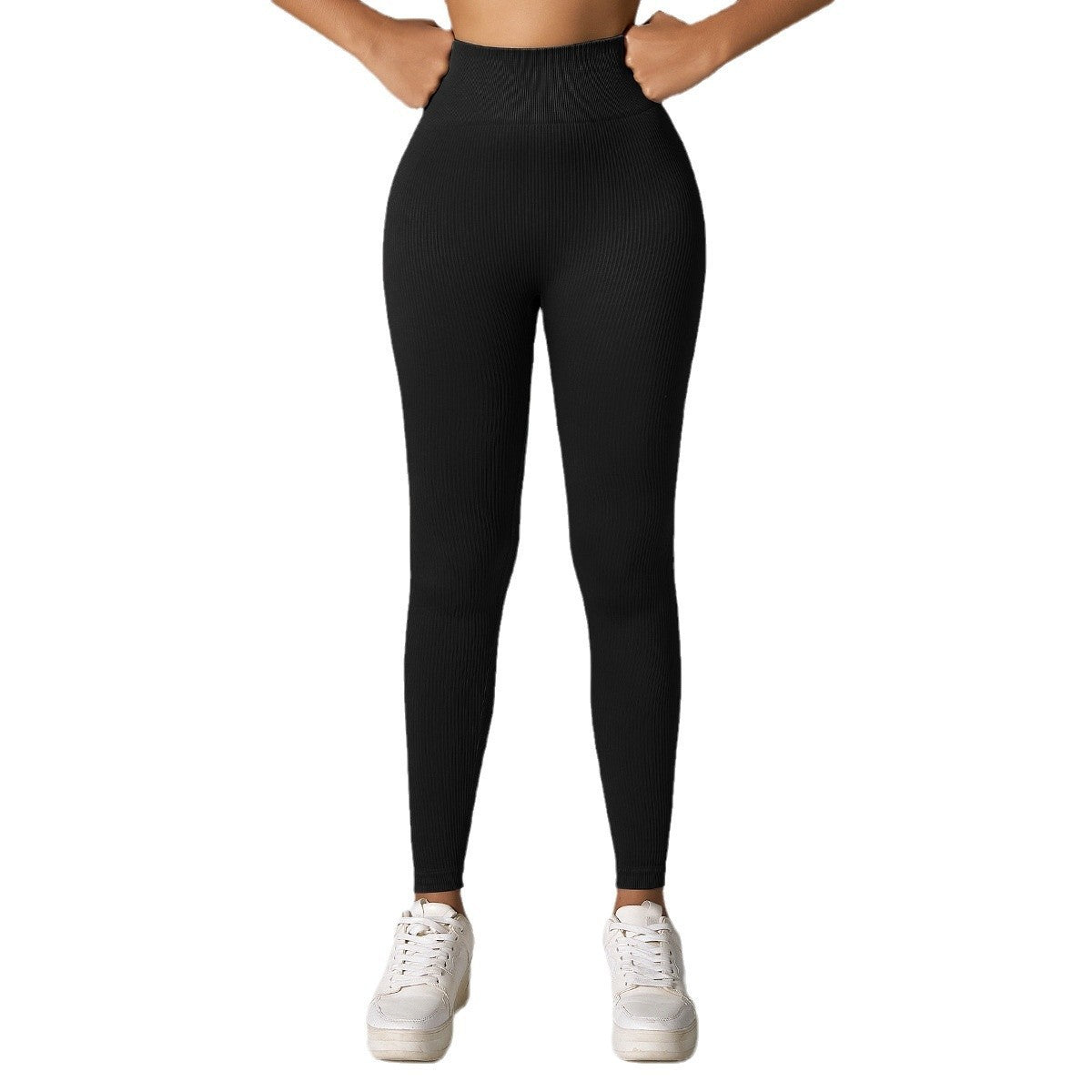 Threaded Seamless Yoga Stretch Tight Fitness Outdoor Breathable Sports Trousers