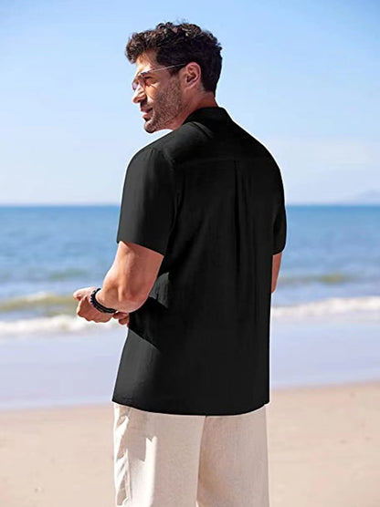 Men's Short-sleeved Casual Shirt Top