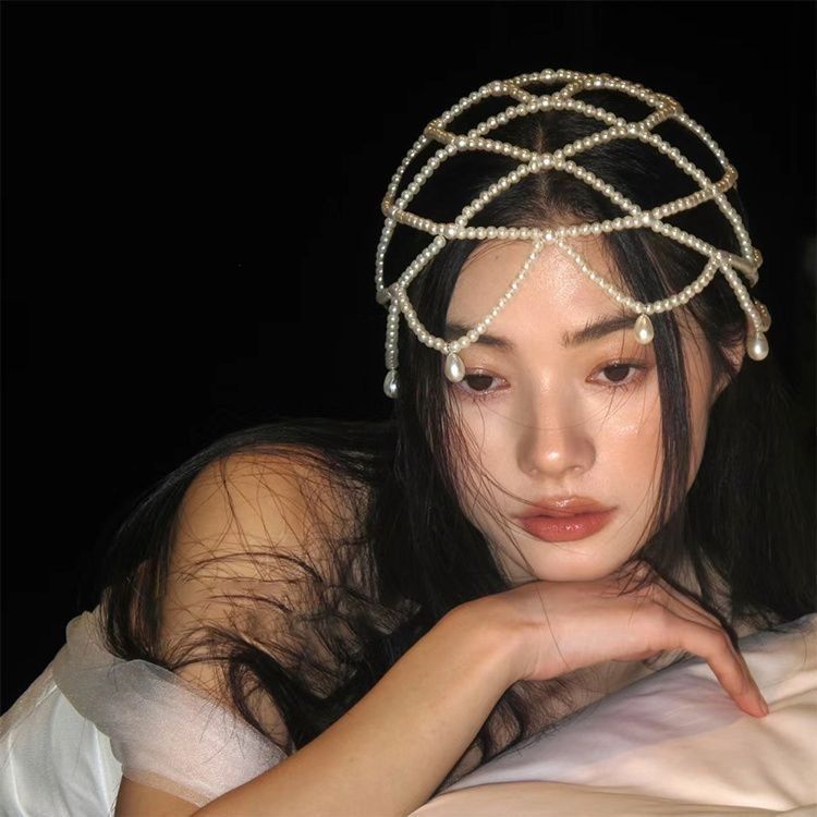 Vintage And Versatile Bridal Water Droplet Imitation Pearl Headpiece