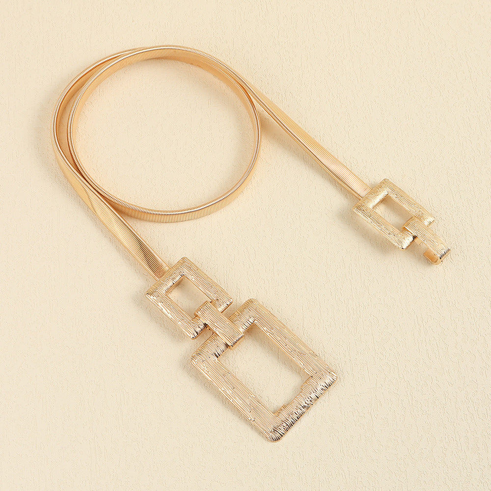 Minimalist Women's Decoration With Elastic Waistband And Versatile Waist Chain