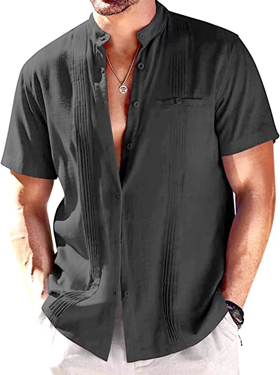 Men's Short-sleeved Casual Shirt Top