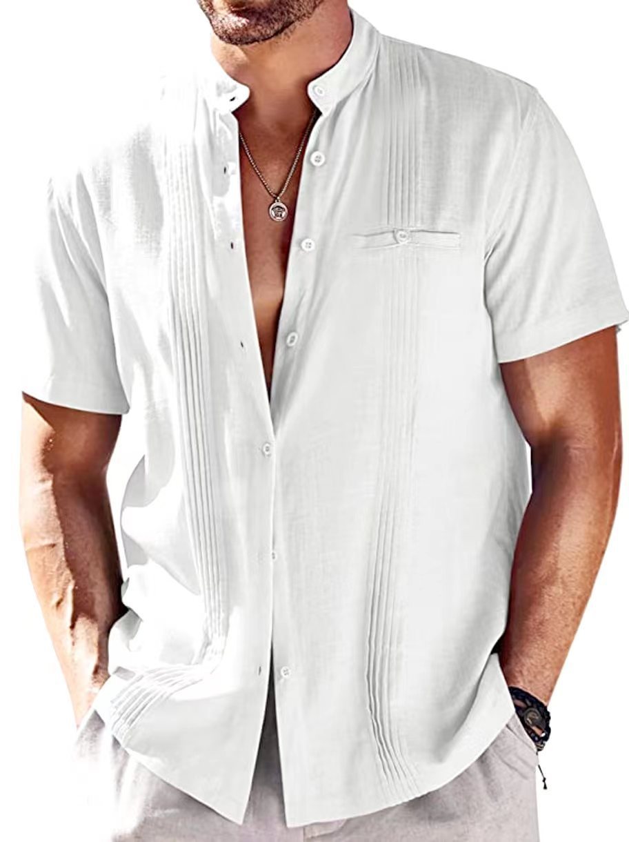 Men's Short-sleeved Casual Shirt Top