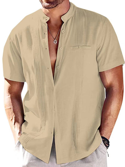 Men's Short-sleeved Casual Shirt Top