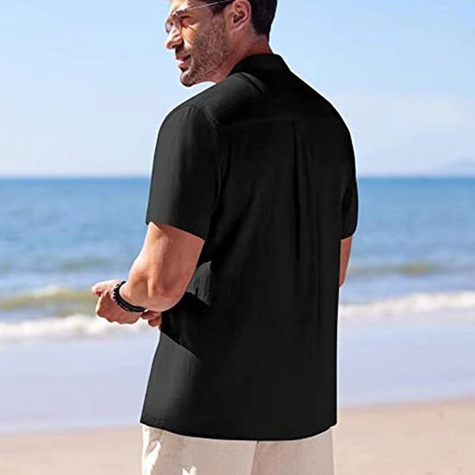 Men's Short-sleeved Casual Shirt Top