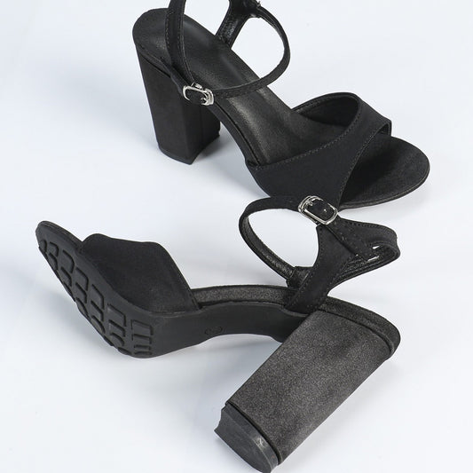 Women's Chunky Heel Cross-heel Sandals