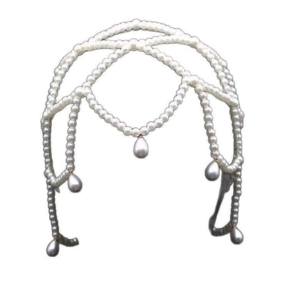 Vintage And Versatile Bridal Water Droplet Imitation Pearl Headpiece